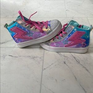 Sparkly Multicolor High-Top Kids Shoes